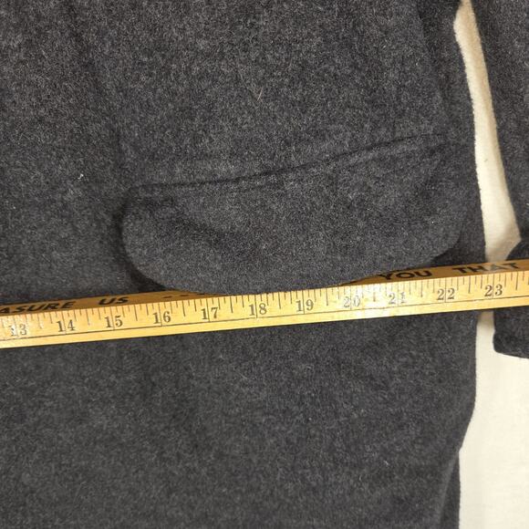 Vintage Jos A Bank Mens Trench Coat Gray Wool Blend Fall Winter Cold Weather - Picture 4 of 16